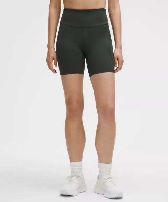 lululemon – Women's Fast and Free High-Rise Shorts 5 Pocket – 6" – Color Green – Size 0