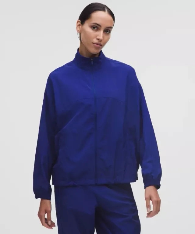 lululemon – Women's License to Train Woven Oversized Jacket – Color Blue – Size Large