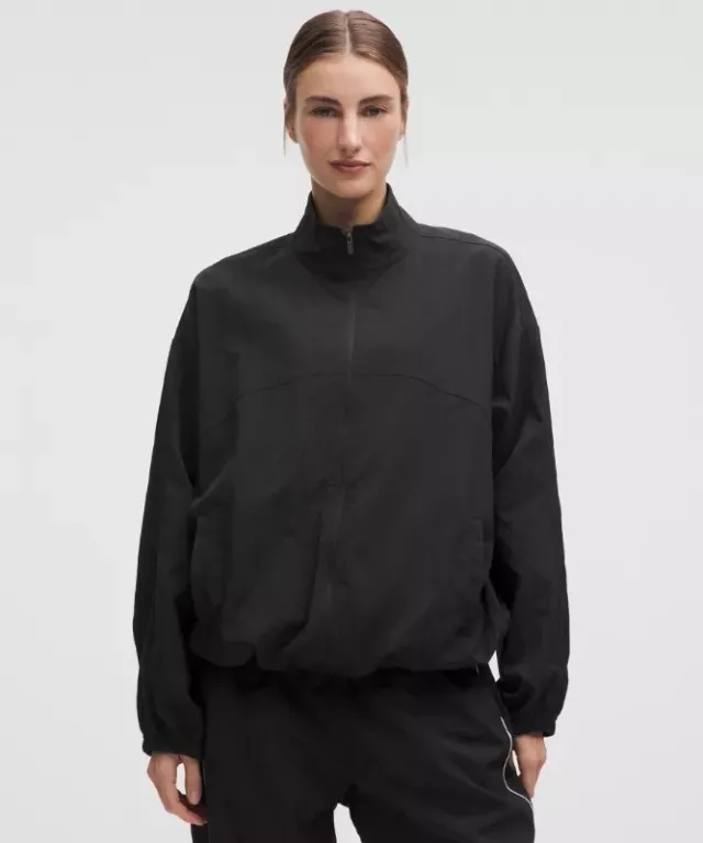 lululemon – Women's License to Train Woven Oversized Jacket – Color Black/White – Size Large