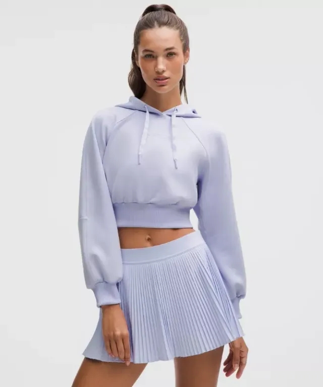 lululemon – Women's Smooth Spacer Cropped Hoodie Emboss – Color Blue – Size 0