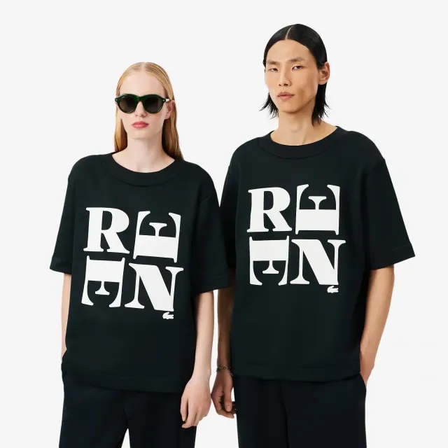 Lacoste Runway Satin Graphic T-shirt - Dark Green