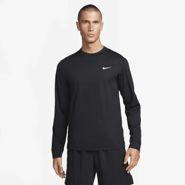 Nike Dri-FIT UV Hyverse Men's Long-Sleeve Fitness Top - Black - Polyester
