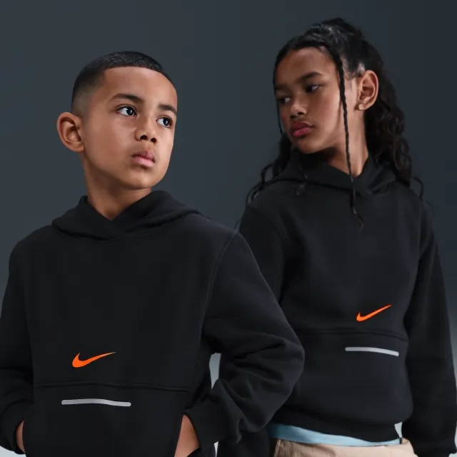 Nike Sportswear Club Fleece Older Kids' Hoodie - Black - Cotton/Polyester