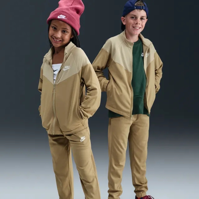 Nike Sportswear Older Kids' Dri-FIT Tracksuit - Brown - Polyester