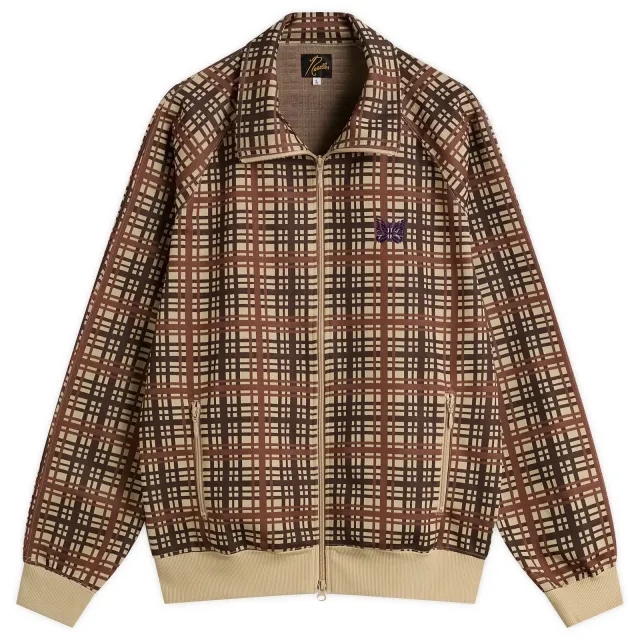Needles Men's Poly Jacquard Track Jacket Plaid