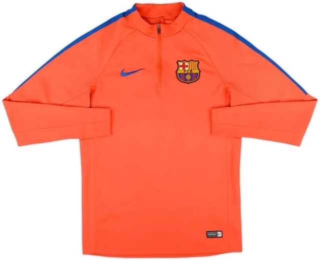 2016-17 Barcelona Nike 1/4 Zip Sweat Top - 6/10 - (S)