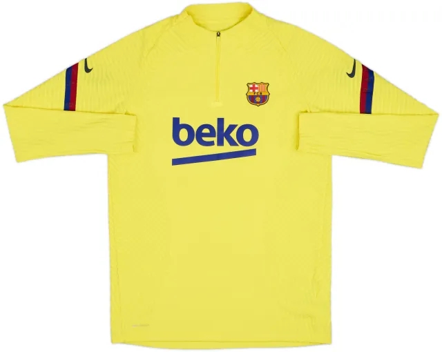 2020-21 Barcelona Nike 1/4 Zip Training Top - 8/10 - (L)