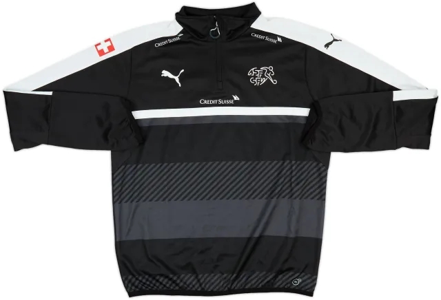 2015-16 Switzerland Puma 1/4 Zip Training Top - 8/10 - (L)