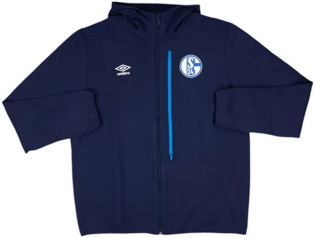 2021-22 Schalke Umbro Hooded Track Jacket - 8/10 - (XXL)