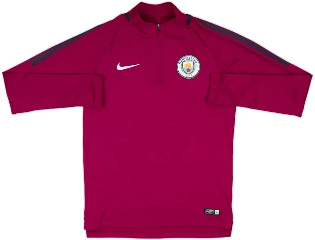 2017-18 Manchester City Nike 1/4 Zip Drill Top - 7/10 - (S)