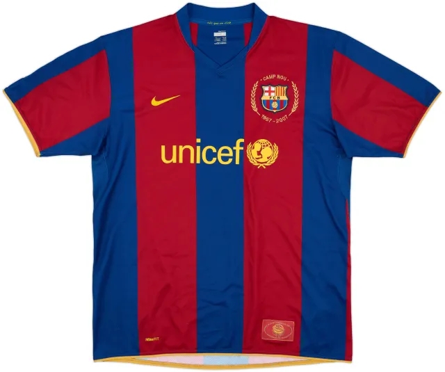 2007-08 Barcelona Home Shirt #10 - 6/10 - (XL)