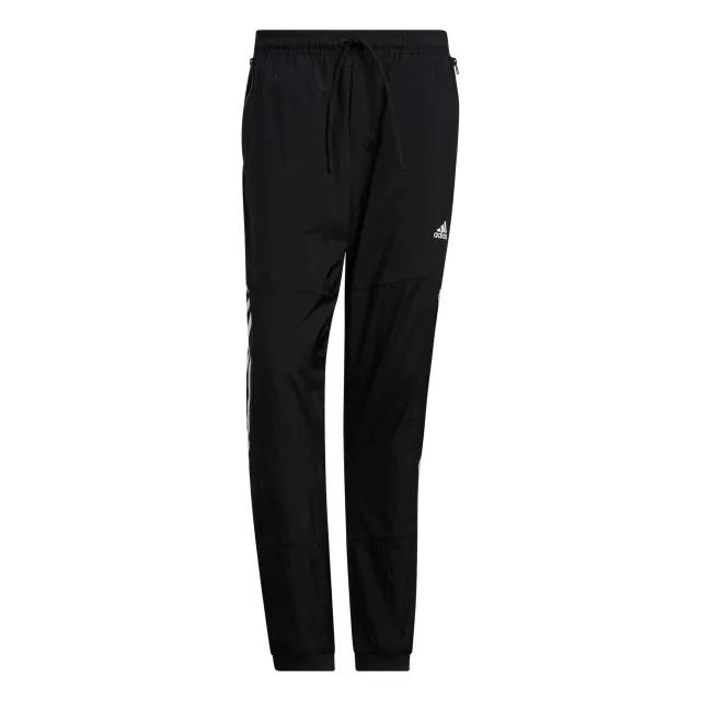 Manchester United adidas Future Icons 3 Stripe Woven Tracksuit Bottoms - Black - Mens