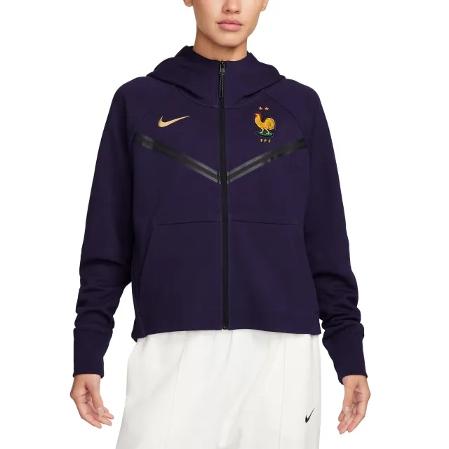 France Nike Tech Fleece Full Zip Hoodie - Navy - Womens