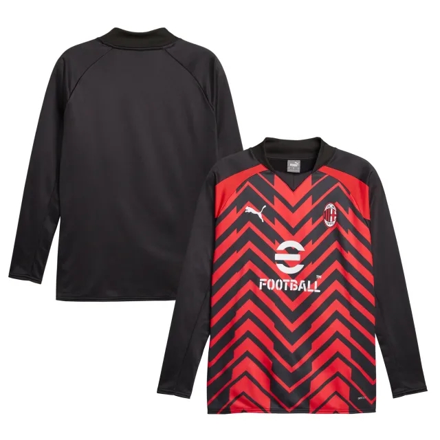 AC Milan Puma Prematch Sweat Top - Red