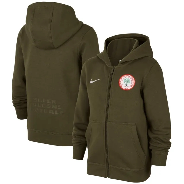 Nigeria Nike Club Zip Thru Hoodie - Green - Kids