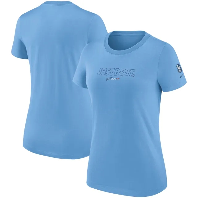 France Women's Nike Just Do It T-Shirt - Blue - Womens