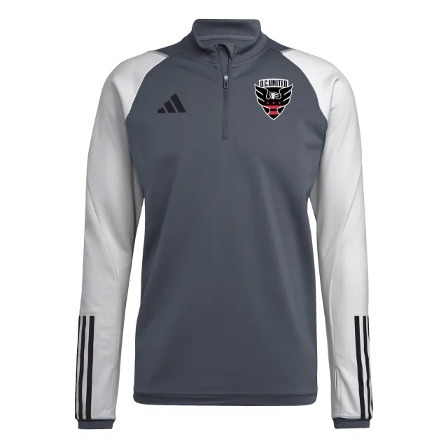 Men's adidas Gray D.C. United 2024 On-Field AEROREADY Quarter-Zip Training Top