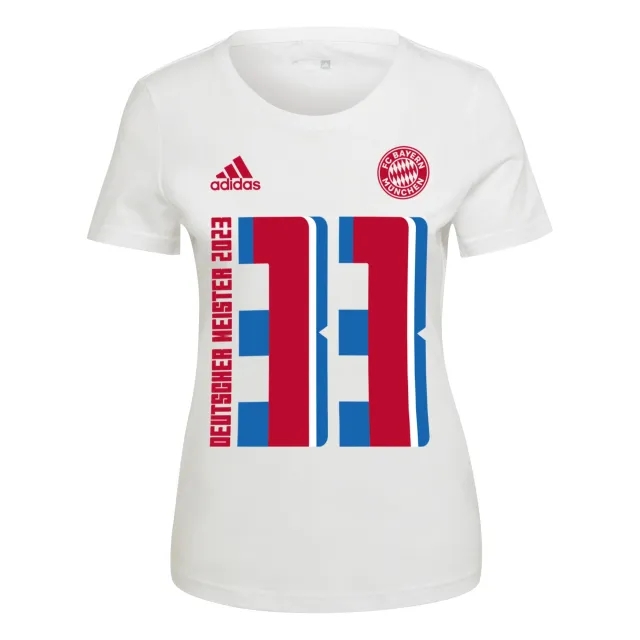FC Bayern adidas Meister11 T-Shirt - White - Womens
