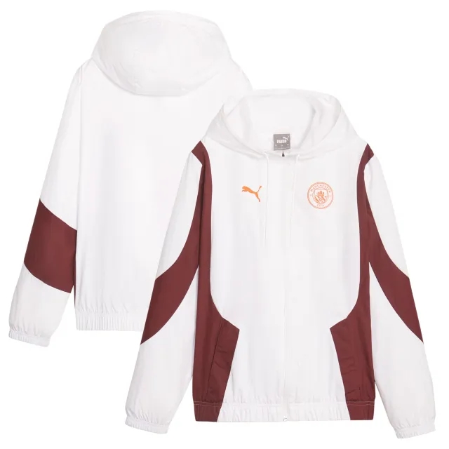 Manchester City Puma Pre Match Jacket - White - Womens