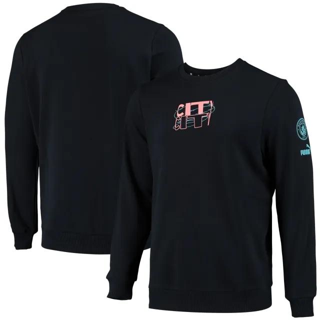 Manchester City Puma FtblCore Crew Sweat - Dark Navy