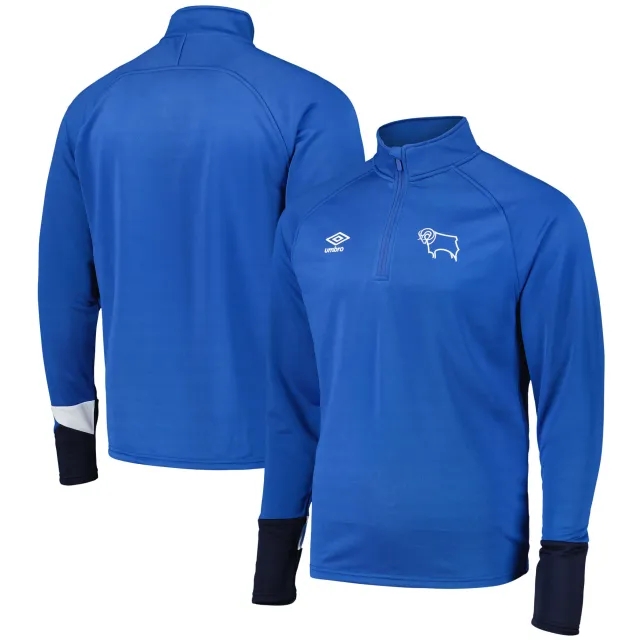 Derby County Umbro Training Quarter Zip Top - Blue