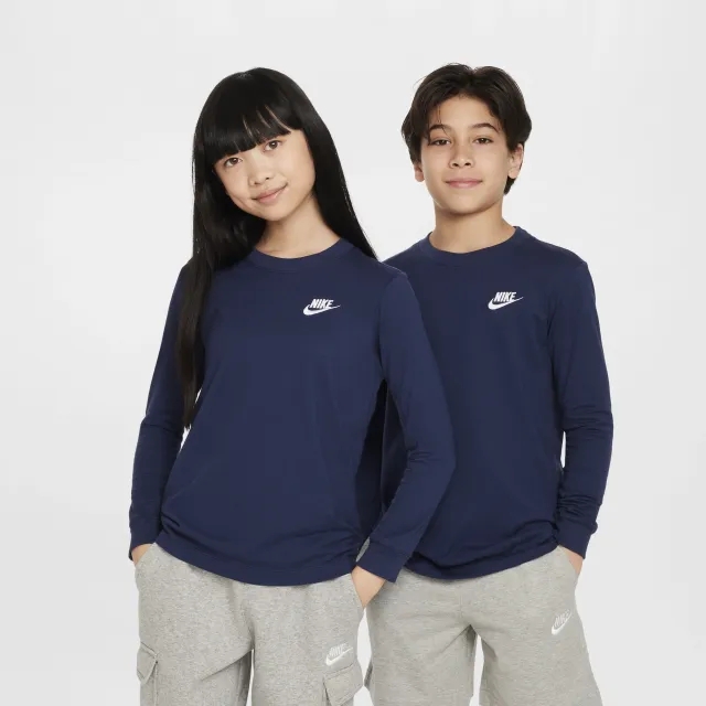 Nike Sportswear Older Kids' Long-Sleeve T-Shirt - Blue