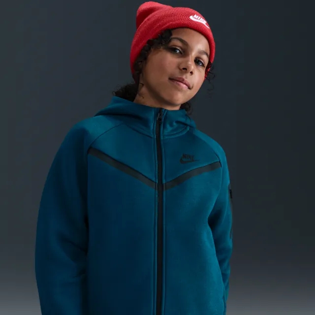 Nike Sportswear Tech Fleece Girls' Full-Zip Hoodie - Blue