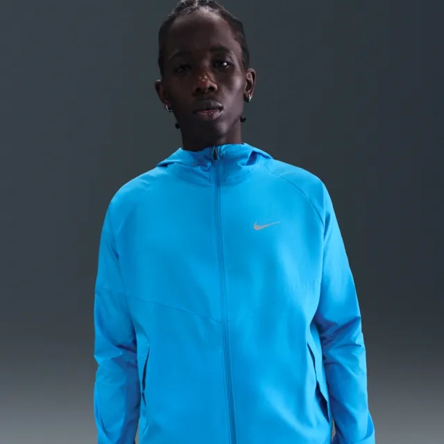 Nike Miler Men's Repel Running Jacket - Blue - Recycled Polyester