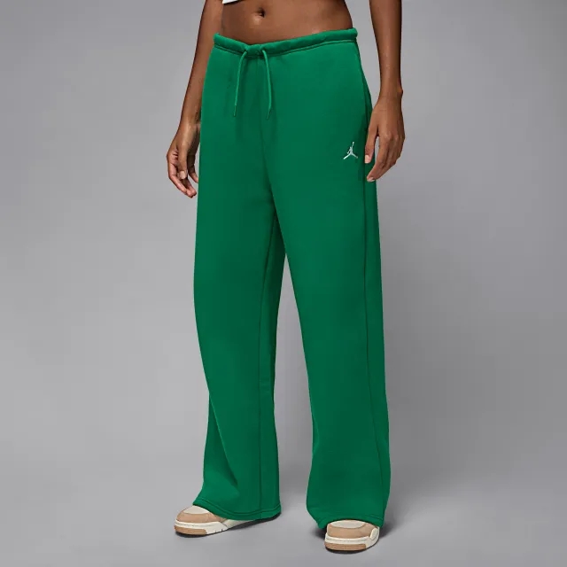 Nike Jordan Brooklyn Fleece Women's Open-Hem Trousers - Green - Fleece