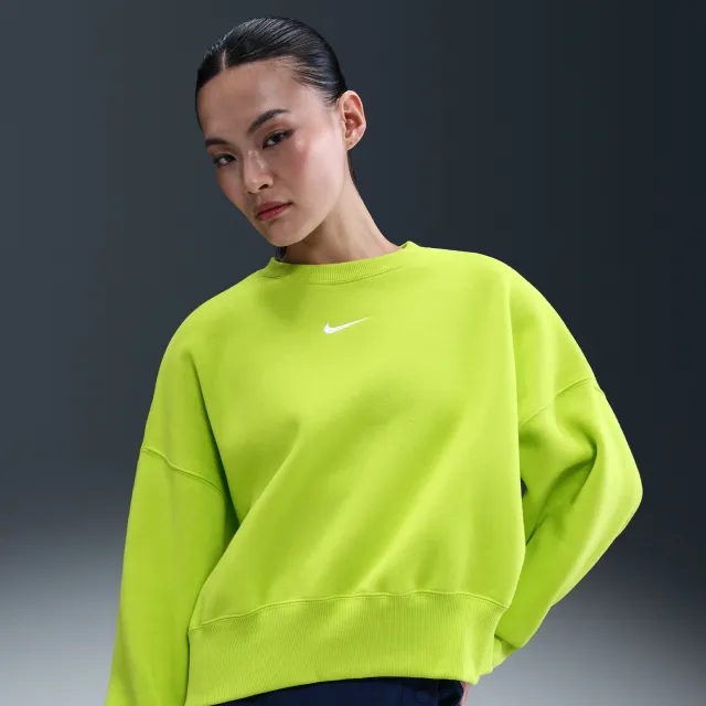 Nike Sportswear Phoenix Fleece Over-Oversized Crew-Neck Sweatshirt - Green - Fleece > Phoenix Fleece