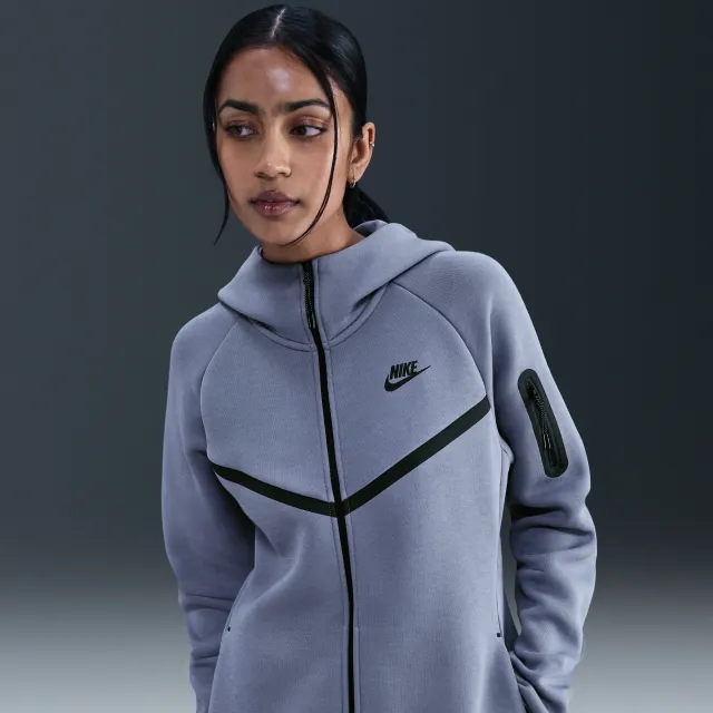 Nike Sportswear Tech Fleece Windrunner Women's Full-Zip Hoodie - Blue - Synthetics