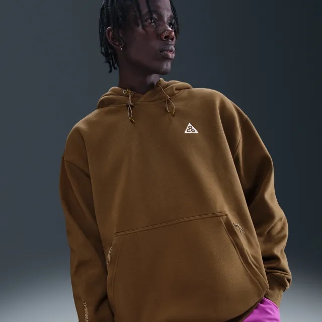 Nike ACG 'Tuff Fleece' Pullover Hoodie - Brown - Sustainable Materials