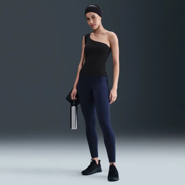 Nike One Women's Therma-FIT High-Waisted Full-Length Leggings - Blue - Sustainable Materials