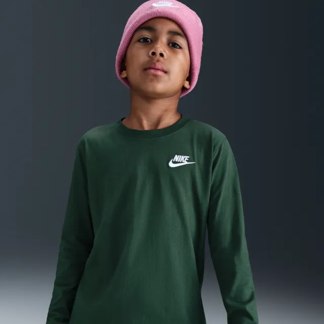 Nike Sportswear Older Kids' Long-Sleeve T-Shirt - Green