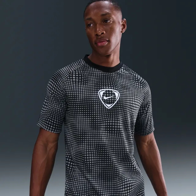 Nike Academy+ Men's Dri-FIT Short-Sleeve Football Shirt - Black - Sustainable Materials