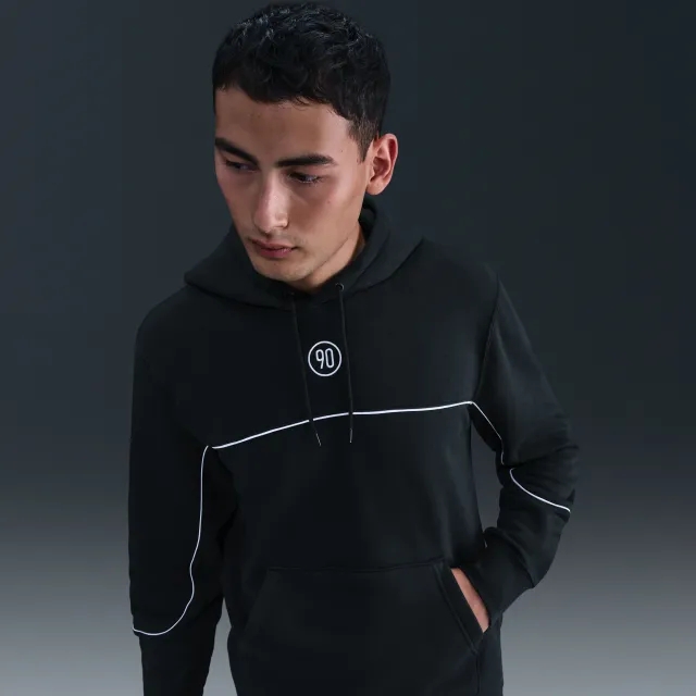 Nike Club Total 90 Men's Football Pullover Hoodie - Black - Fleece
