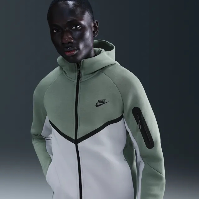 Nike Tech Men's Fleece Windrunner Full-Zip Jacket - Grey - Synthetics