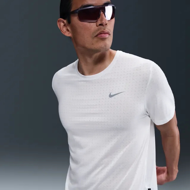 Nike Miler Breathe Men's Dri-FIT Short-Sleeve Running Top - White - Sustainable Materials