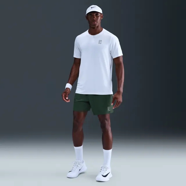 NikeCourt Advantage Men's Dri-FIT 15cm (approx.) Tennis Shorts - Green - Recycled Polyester Minimum