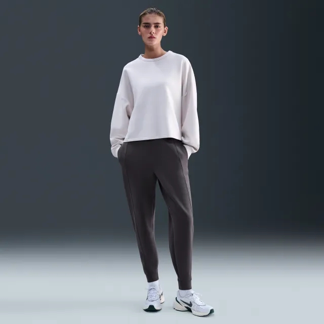 Nike 24.7 ImpossiblySoft Women's Dri-FIT Mid-Rise Joggers - Grey - Fleece