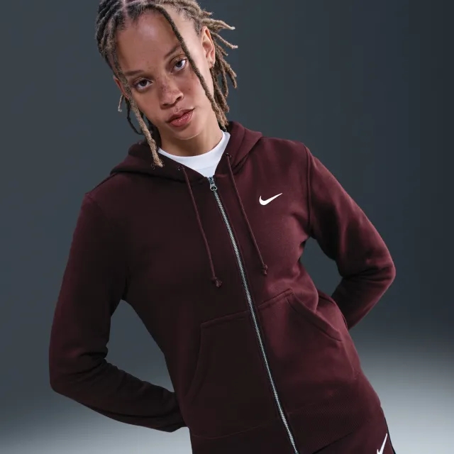 Nike Sportswear Phoenix Fleece Women's Full-Zip Hoodie - Red - Fleece > Phoenix Fleece