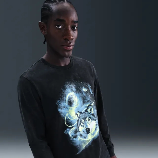 Nike Men's Long-Sleeve Basketball T-Shirt - Black