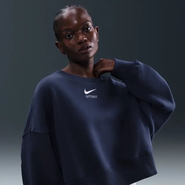 Nike Sportswear Phoenix Fleece Women's Oversized Crew - Blue - Fleece