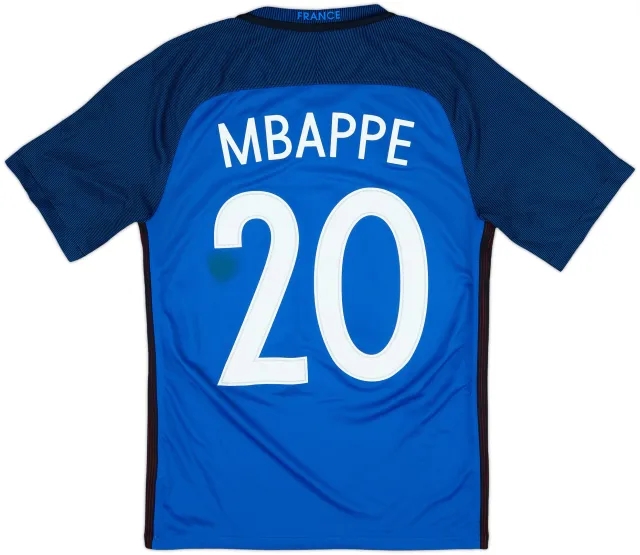 2016-17 France Home Shirt Mbappe #20 - 5/10 - (S)