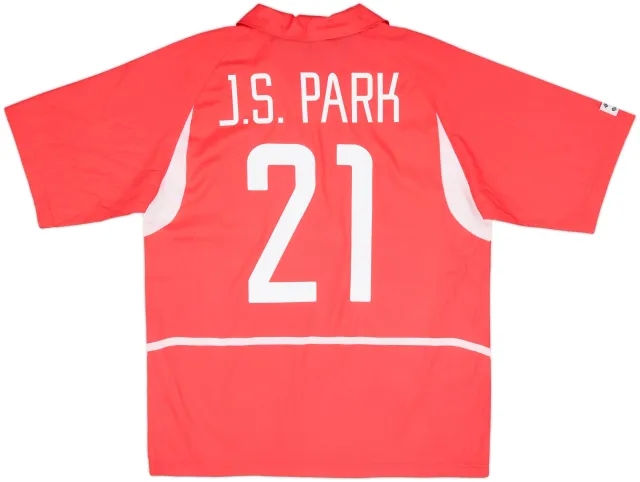 2002-03 South Korea Home Shirt J.S.Park #21 - 9/10 - (L)