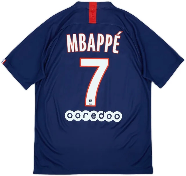 2019-20 Paris Saint-Germain Home Shirt Mbappe #7 - 5/10 - (M)