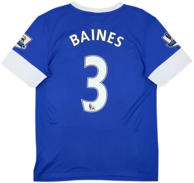 2012-13 Everton Home Shirt Baines #3 - 7/10 - (M)