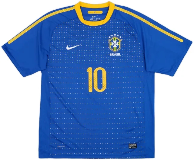 2010-11 Brazil Away Shirt #10 - 10/10 - (L)
