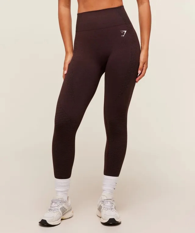  Vital Leggings - Rich Maroon/Marl