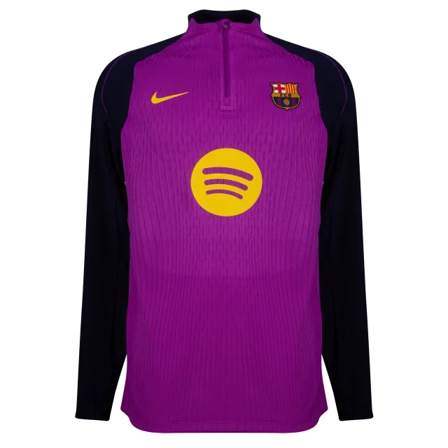 Nike Barcelona Dri-Fit Elite 1/4 Zip L/S Strike Drill Top - Purple/Gold - 2025-2026